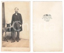 1870 ca TORINO Uomo in piedi con cilindro *Foto Gioachino BOGLIONI CDV