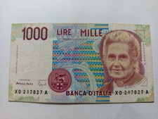 1000 LIRE MONTESSORI  SERIE