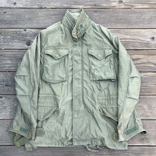Giacca da campo vintage U.S. M-65 uomo taglia large verde oliva OG-107 anni 70 militare