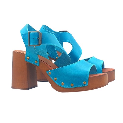 Sandali donna pelle con - in,