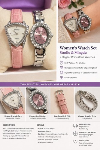 Lotto orologi donna strass
