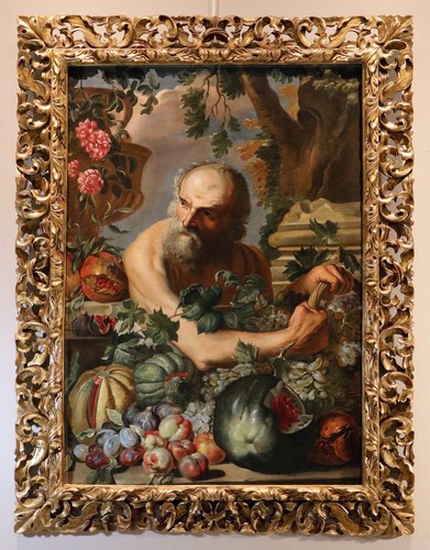 Grande dipinto antico diogene - antico,