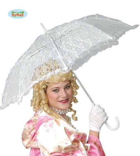 Ombrello pizzo bianco - in,