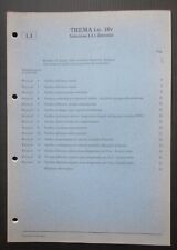 Lancia Thema i.e.16v schede diagnosi iniezione Bosch L3.1 Jetronic analyzer PR01