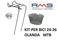 Portapacchi + Cestino / Cesto Anteriore Nero Bici  - Olanda - 24 -26  MTB 