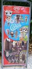 TABELLE + ESPOSITORE INSEGNA ALGIDA VINTAGE BAR OLD ITALY GELATI PUBBLICITARIA