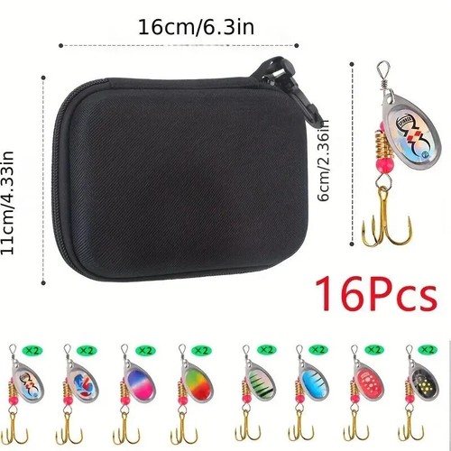 Set pezzi esche pesca - 16, da