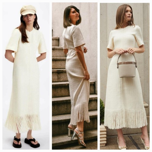 Maxi abito zara tweed - maxi,