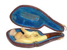 Antique cased Meerschaum Horse