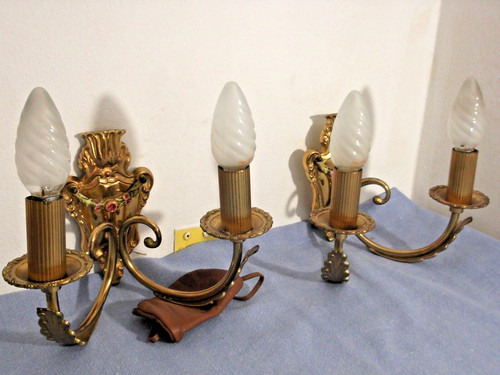 Coppia applique abatjour in - applique,