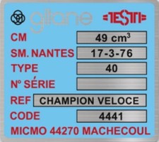 Autocollant Gitane Testi