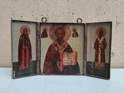Antico xix secolo trittico - xix,