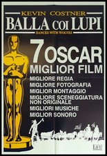 DANZA CON I LUPI 1990 locandina film originale 27x40" italiano KEVIN COSTNER