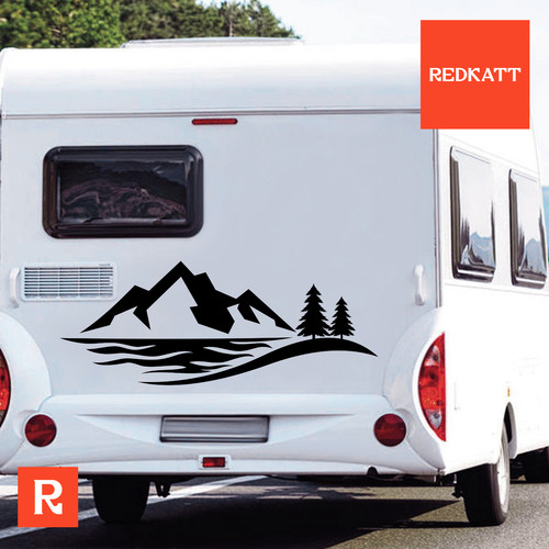 Adesivo camper montagna 100 - , cm