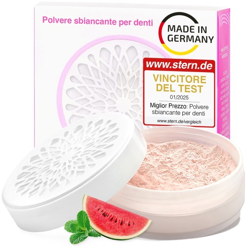 Polvere sbiancante per denti