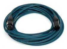 DG Systems - Cavo dmx XLR 3 poli per controllo luci, cavo blu - Made in Italy