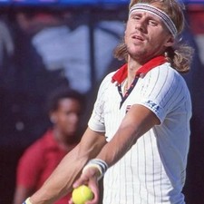 FILA Vintage Bjorn Borg BB1 Polo Tennis Camicia - 100% Cotone - Bianco / Rossa /