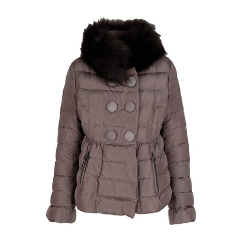 Moncler piumino con pelliccia - con,