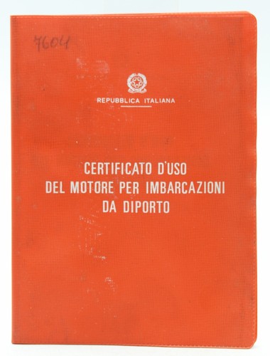 Certificato uso motore - uso,