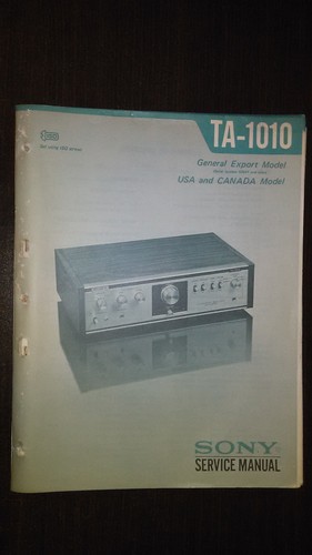 Sony 1010 manuale di - ta-1010,
