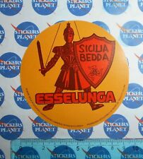  ADESIVO STICKER AUTOCOLLANT AUFKLEBER VINTAGE ORIGINAL ESSELUNGA SICILIA BEDDA