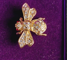 Spilla vintage cristallo bombo