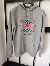 Vans "Off The Wall" Hoodie Size M Original Pullover Skate Sweatshirt Grey