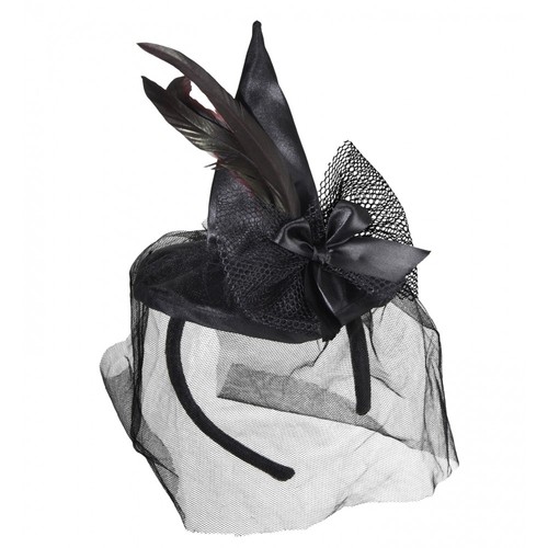 Cerchietto con mini cappello - cerchietto,