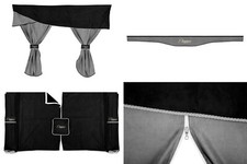 SET TENDE CABINA ELEGANCE NERO GRIGIO PER SCANIA SERIE R TOPLINE