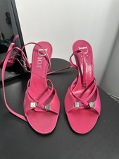 Dior Hot Pink Satin Heels