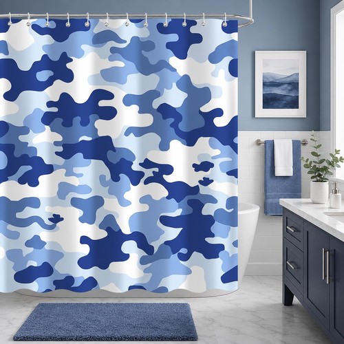 Tenda doccia mimetica blu e - doccia,