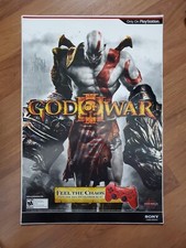 PS3 God Of War 3 Gamestop Promo Window Cling 23 X 15,75