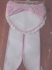 Fiocco coccarda nascita cuore rosa