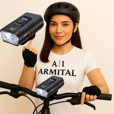 LUCE LED Bici Ricaricabile USB-C | Faro Anteriore 6 Modalità Impermeabile