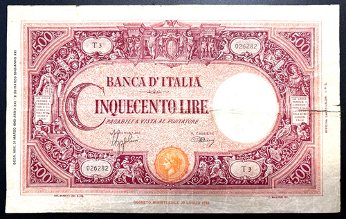 Italia rara banconota regno - italia,