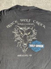 Vintage 2001 Harley Davidson, Abingdon Virginia wolf graphic long sleeve,