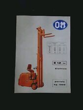 OM MULETTO ELETTRICO CARRELLI ELEVATORI E 12-3 R pubblicitario originale 1966