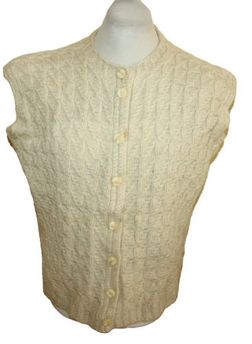 Gilet donna aran crema - gilet,