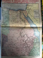 La Tribuna Illustrata 40 1940 Splendida Mappa Cartina D'Epoca con Difetti