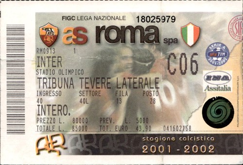 Biglietto stadio roma - biglietto,