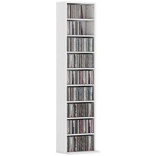 Homcom scaffale porta - cd, con