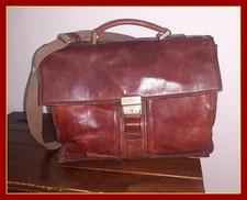 *-*-* THE BRIDGE GRANDE CARTELLA/ BORSA  VINTAGE  PIENA PELLE *-*-*