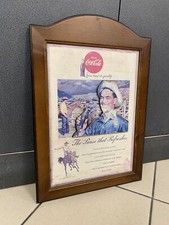 QUADRO Insegna Coca Cola Modernariato Vintage Plaque Emaille Anni 80 Pepsi RARE