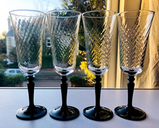 Set of 4 French Swirl Black