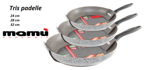 Tris padelle antiaderente 24cm - antiaderente,