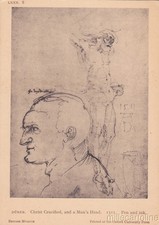 * DURER - British Museum, LXXX 8 - Cristo crocifisso e testa di uomo 1511