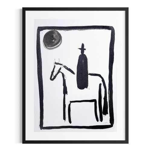 Quadro cowboy acrilico