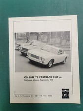 Ford 20 M TS OSI Coupé 1967 pagina rivista pubblicità originale d'epoca