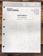 Sony TA-E1000 ESD TA-E1000ESD Preamplificatore Supp.Manuale di servizio *Originale*