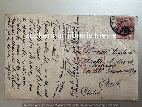 Cartolina timbro censura - timbro,